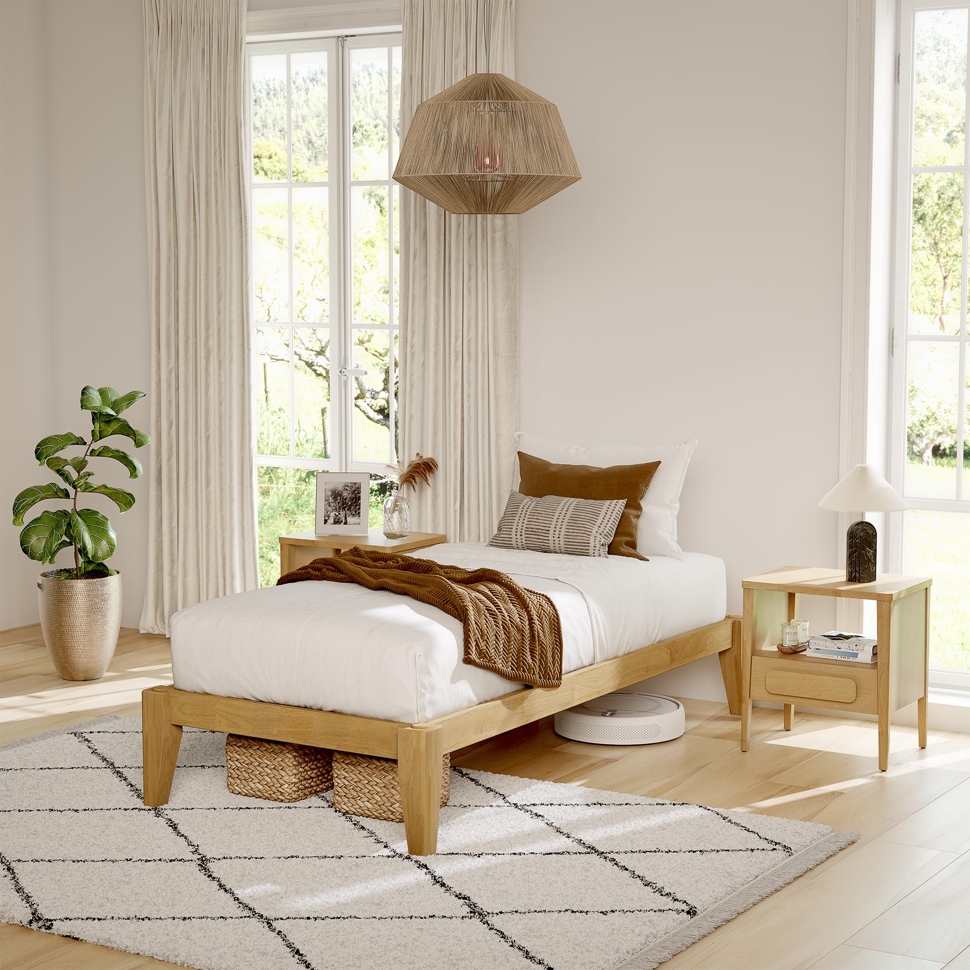 Amazon.com: AllForWood Thor Premium Solid Wood Bed Frame Twin XL